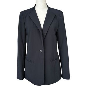 NEW PEACE OF CLOTH Faith Jacket  Classic One Button Blazer in Navy Blue Size 2